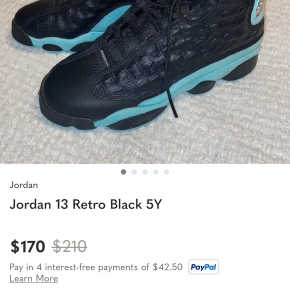 Jordan Black and Teal Athletic Shoes